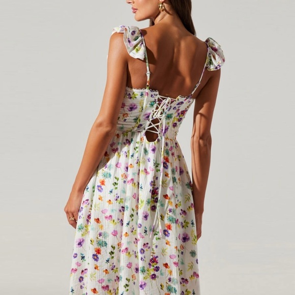 NWT ASTR the Label Wedelia Floral Bustier Midi Dress - Picture 5 of 6